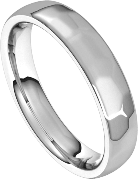 4mm European Rock Finish Comfort Fit Wedding Ring