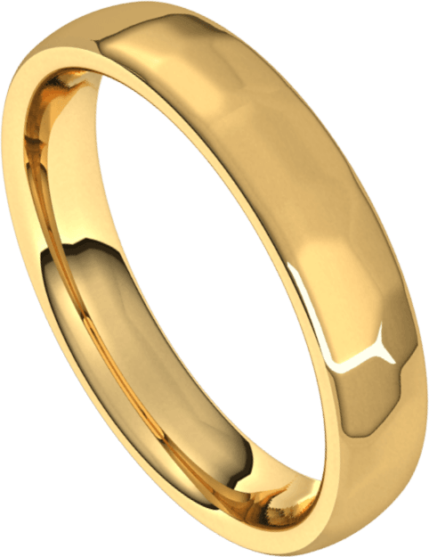 4mm European Rock Finish Comfort Fit Wedding Ring