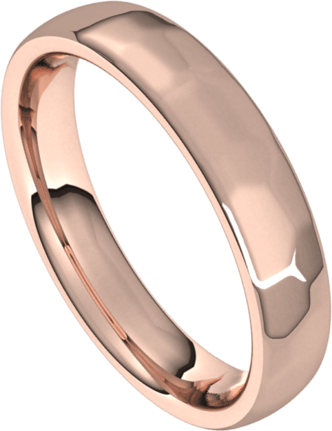 4mm European Rock Finish Comfort Fit Wedding Ring