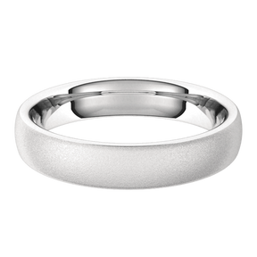 4mm European Bead Blast Matte Finish Comfort Fit Wedding Ring