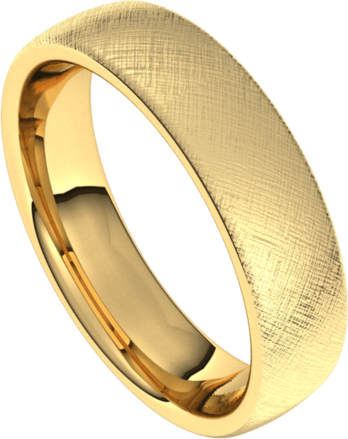 5mm European Florentine Finish Comfort Fit Wedding Ring