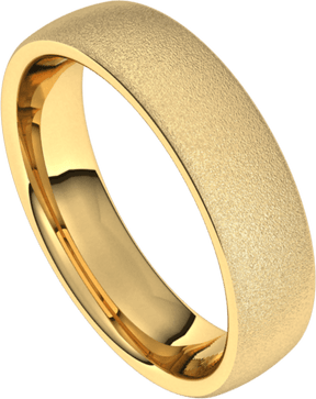 5mm European Glass Blast Finish Comfort Fit Wedding Ring