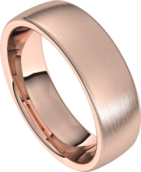 6mm European Silk Finish Comfort Fit Wedding Ring