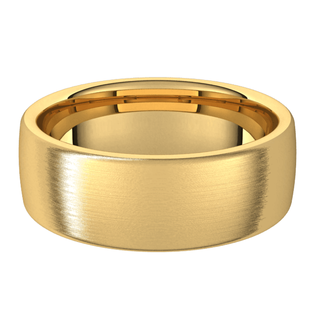 7mm European Silk Finish Comfort Fit Wedding Ring