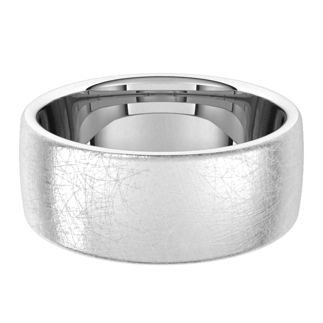 8mm European Ice Finish Comfort Fit Wedding Ring