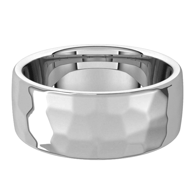 8mm European Rock Finish Comfort Fit Wedding Ring