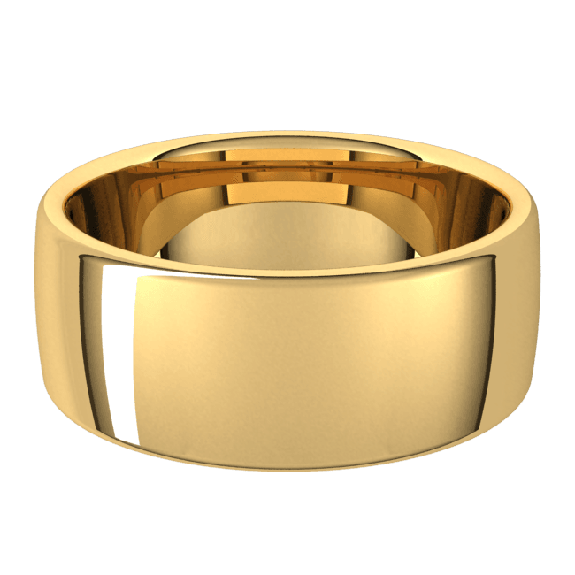 8mm European High Polished Finish Comfort Fit Wedding Ring