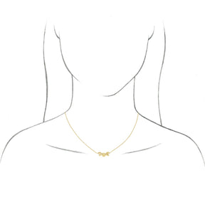 14K Gold Triple Goddess Necklace