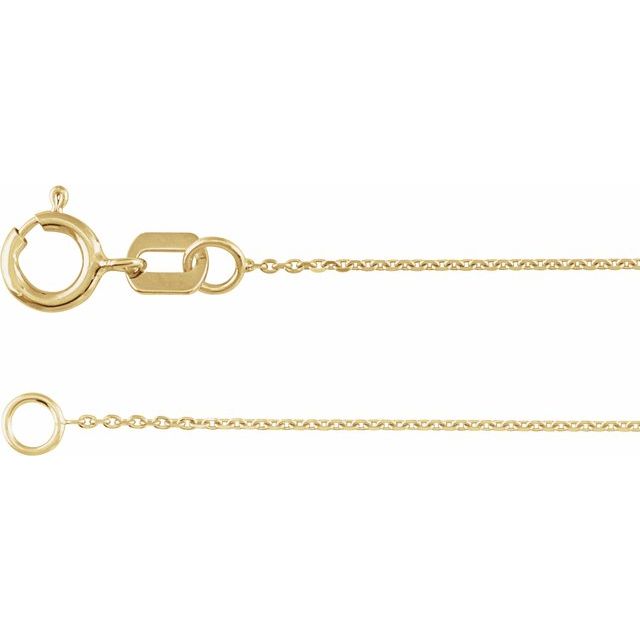 14K Gold .65 mm Diamond-Cut Cable Chain
