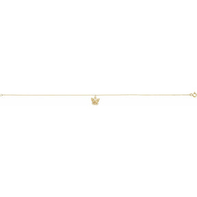 14K Gold Butterfly Anklet