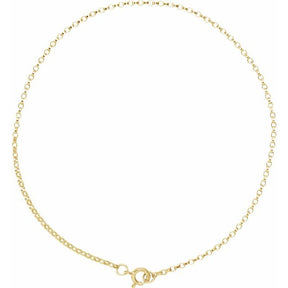 14K Gold 1.1 mm Rolo Chain