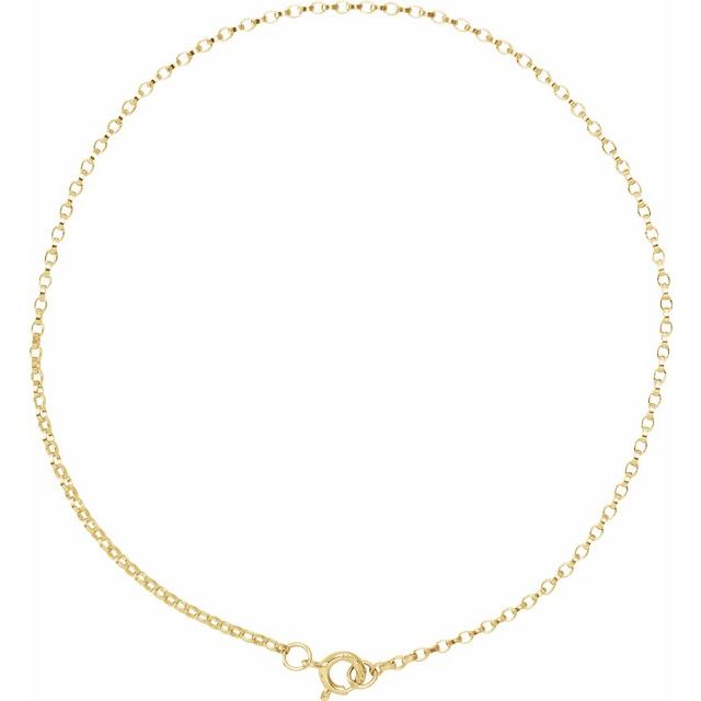 14K Gold 1.1 mm Rolo Chain