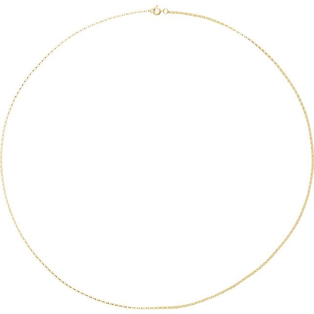 14K Gold 1.1 mm Rolo Chain