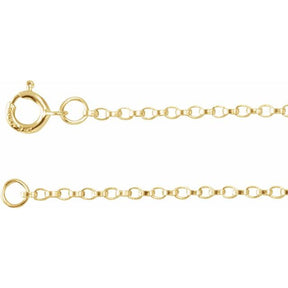 14K Gold 1.1 mm Rolo Chain