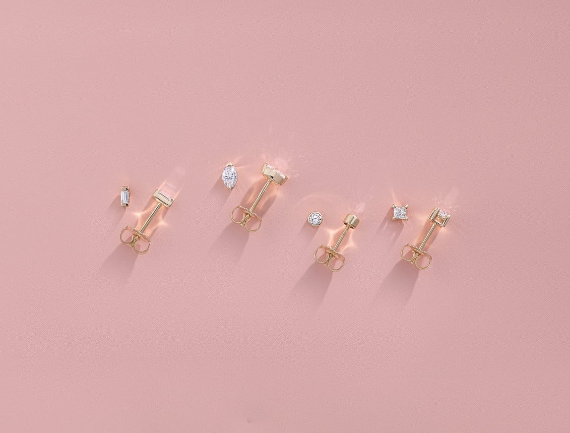 14K Gold Lab-Grown Diamond Earrings