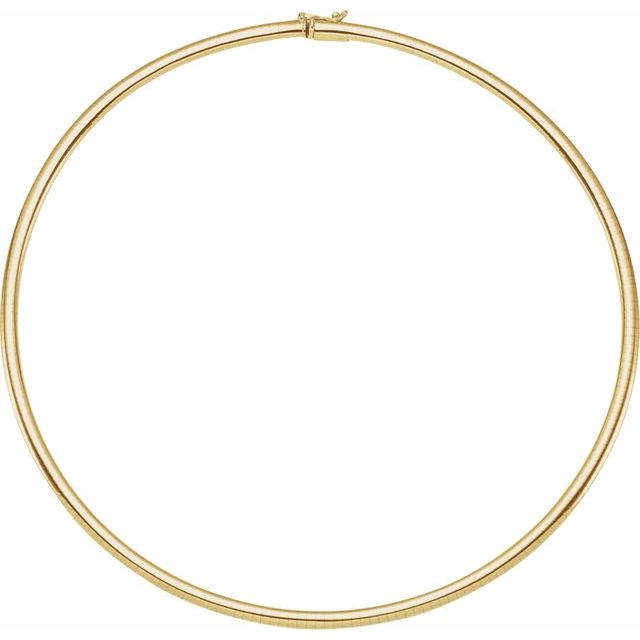 14K Gold 4 mm Omega Chain