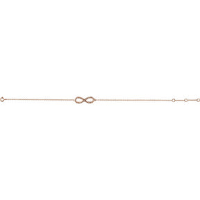 14K Gold Natural Diamond Infinity-Inspired Bracelet