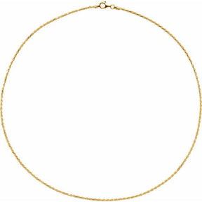 18K Yellow Gold Vermeil Diamond-Cut Rope Chain