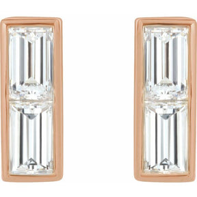 Blair Baguette Diamond Bar Earrings