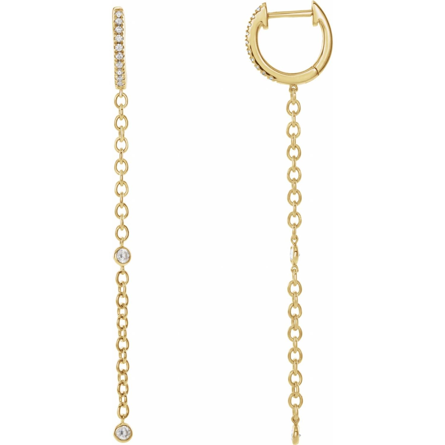 Curb Chain Hoop Earrings 14K Yellow Gold | Jared