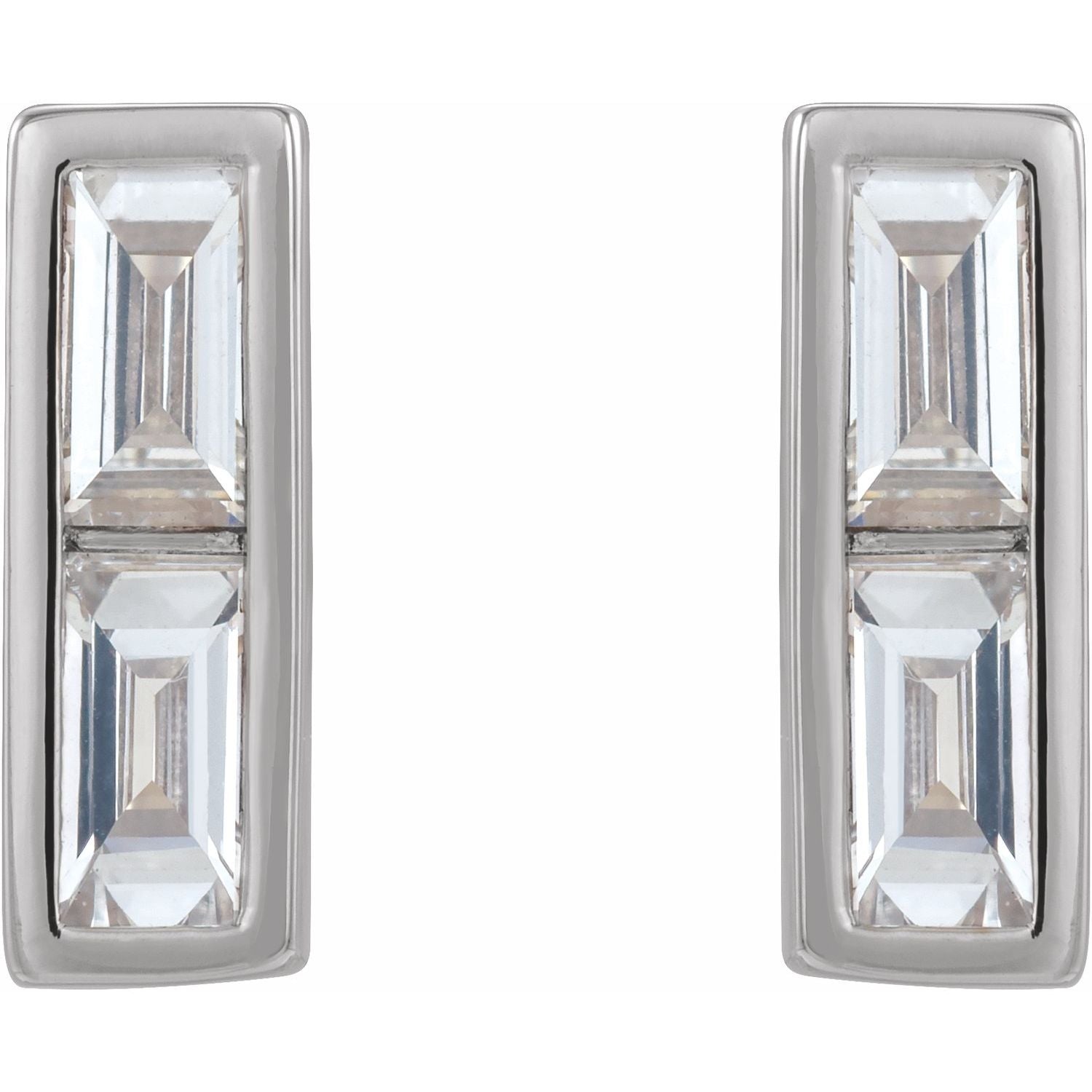 Blair Baguette Diamond Bar Earrings