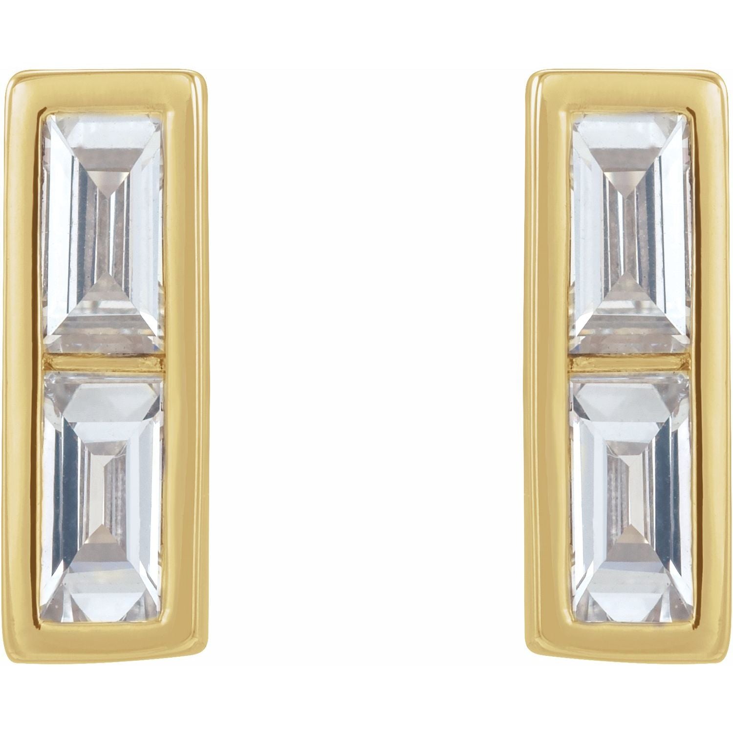 Blair Baguette Diamond Bar Earrings