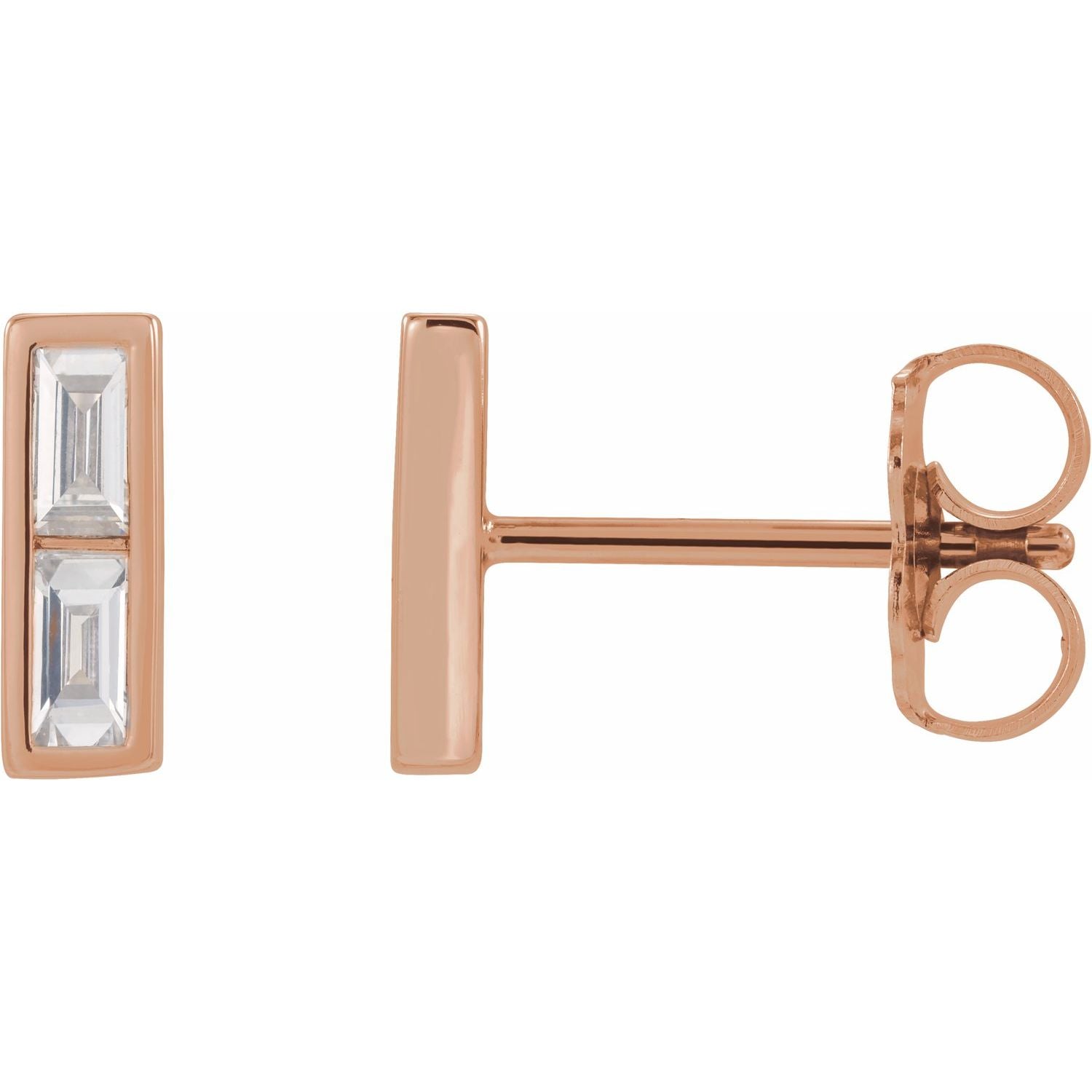 Blair Baguette Diamond Bar Earrings