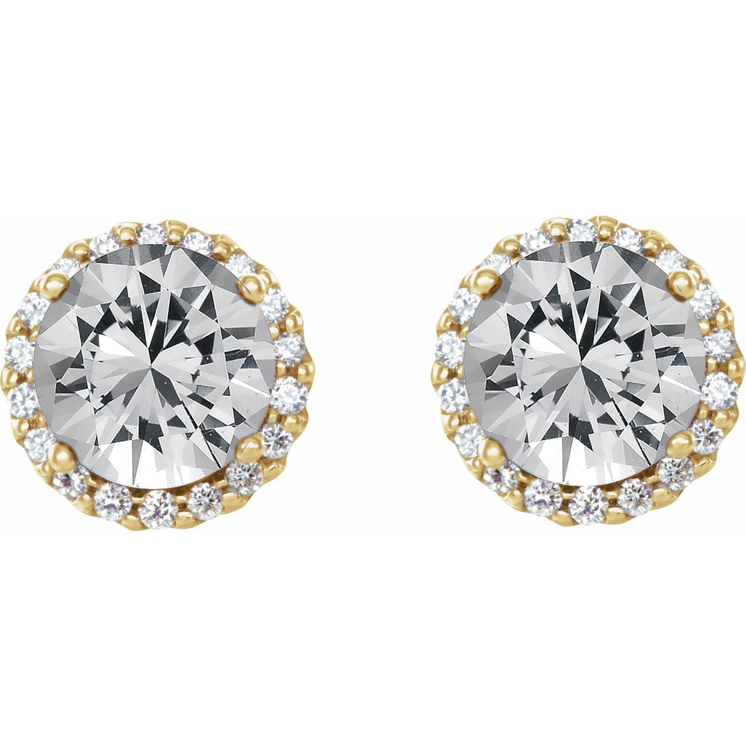 Ella Diamond Halo Diamond Earrings