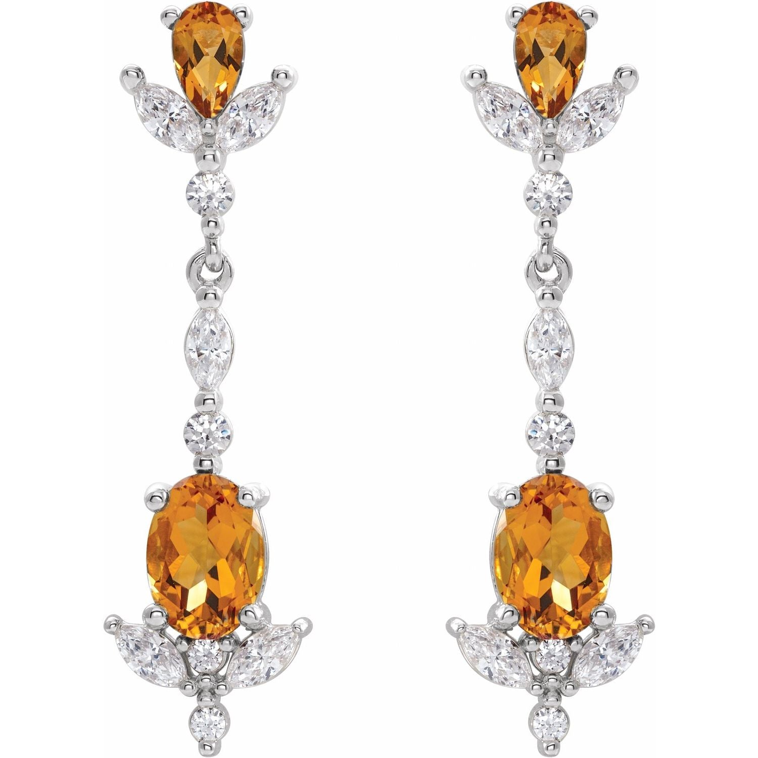 14K Gold Natural Diamond Earrings