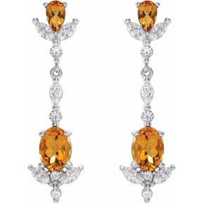 14K Gold Natural Diamond Earrings