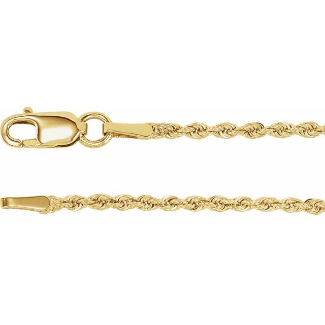 14K Gold 1.5 mm Rope Chain