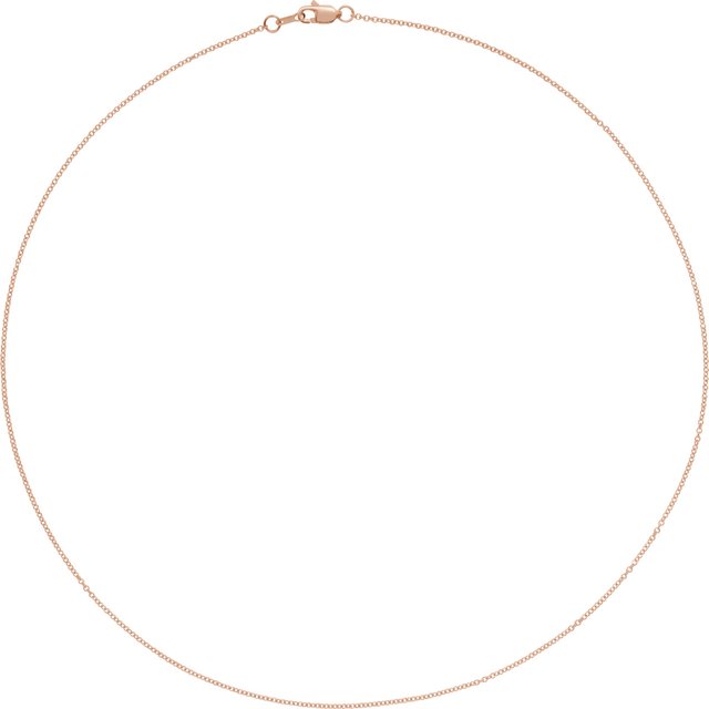 14K/18K Gold 1 mm Cable Chain