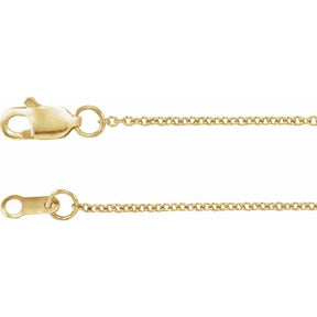 14K/18K Gold 1 mm Cable Chain