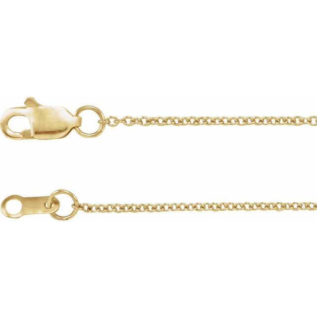 14K/18K Gold 1 mm Cable Chain