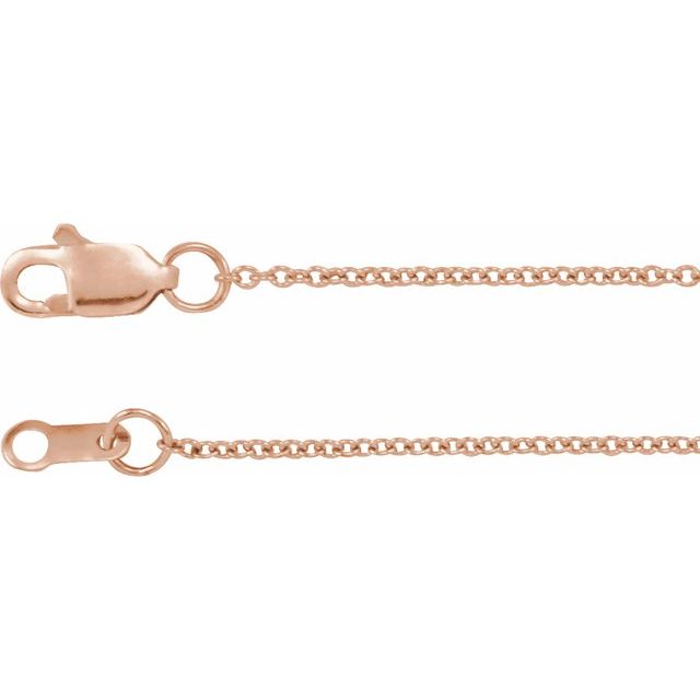 14K/18K Gold 1 mm Cable Chain