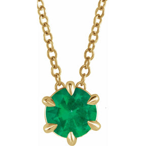 Rihanna Solitaire Emerald Pendant