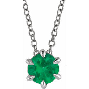 Rihanna Solitaire Emerald Pendant