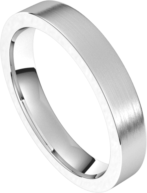 3.5mm Flat Satin Finish Comfort Fit Wedding Ring