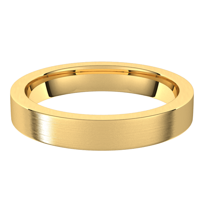 3.5mm Flat Satin Finish Comfort Fit Wedding Ring