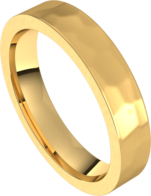 4mm Flat Satin Rock Finish Comfort Fit Wedding Ring
