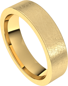5mm Flat Ice Finish Comfort Fit Wedding Ring