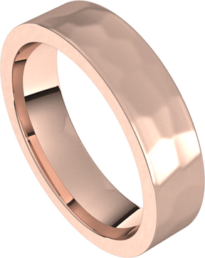 5mm Flat Satin Rock Finish Comfort Fit Wedding Ring