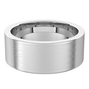8mm Flat Silk Finish Comfort Fit Wedding Ring