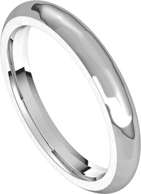 3mm Half Round Rock Finish Comfort Fit Wedding Ring