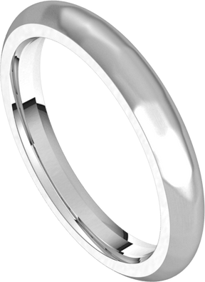 3 毫米半圆形缎面摇滚表面内圈贴合结婚戒指
