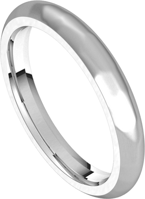 3mm Half Round Satin Rock Finish Comfort Fit Wedding Ring