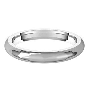 3mm Half Round Rock Finish Comfort Fit Wedding Ring