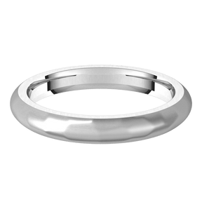 3mm Half Round Satin Rock Finish Comfort Fit Wedding Ring