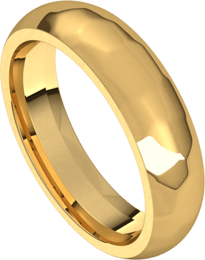 5mm Half Round Rock Finish Comfort Fit Wedding Ring