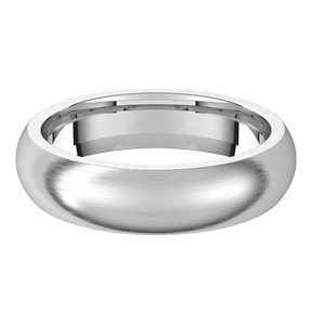 5mm Half Round Satin Finish Comfort Fit Wedding Ring